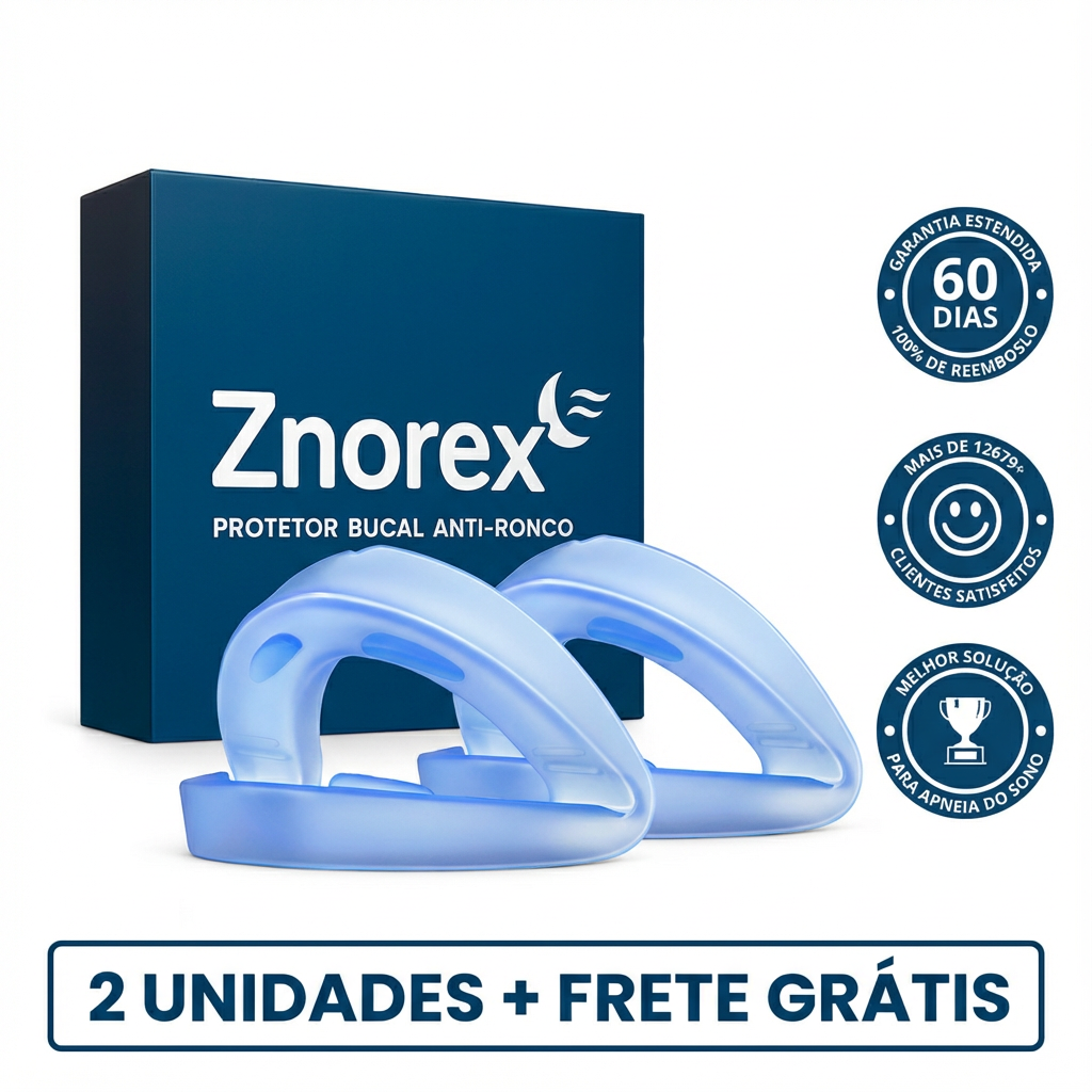 Znorex® Protetor Bucal Anti-Ronco - 60% de desconto (SOMENTE AQUI)