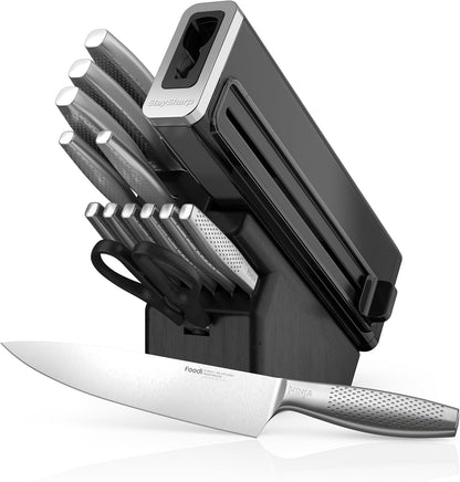 Ninja StaySharp 14-Piece Stainless Knife Set, Wood Block & Built-In Sharpener K62014EUUK